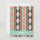 Modernes Stammes- buntes Geburtstags-Party Einladung (Rückseite)