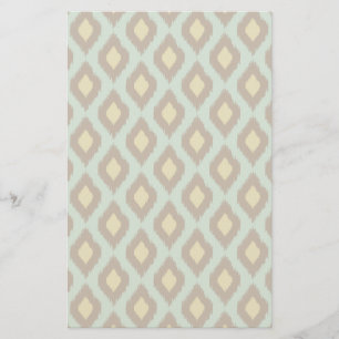 Modernes Stammes- ikat blaues gelbes modernes Briefpapier
