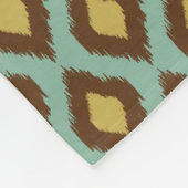 Modernes Stammes- ikat blaues gelbes modernes Fleecedecke (Ecke)