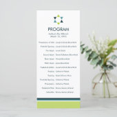 Modernes Star Bar Mitzvah Programm (Stehend Vorderseite)