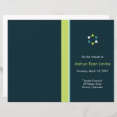 Modernes Star Bar Mitzvah Programm Flyer (Vorne/Hinten)