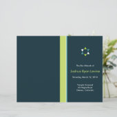 Modernes Star Bar Mitzvah Programm Flyer (Stehend Vorderseite)