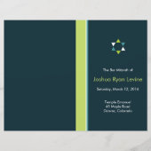 Modernes Star Bar Mitzvah Programm Flyer (Vorderseite)