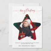 Modernes Star Foto Frohe Weihnachtsfeiertage Einladung (Vorderseite)