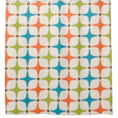 Modernes Star-Muster Mitte des Jahrhunderts Duschvorhang (Vorderseite)