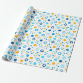 Modernes Star von David Hanukkah Wrapping Paper Geschenkpapier (Ungerollt)