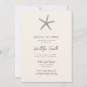Modernes Starfish Beach Ocean Wedding Brautparty Einladung (Vorderseite)