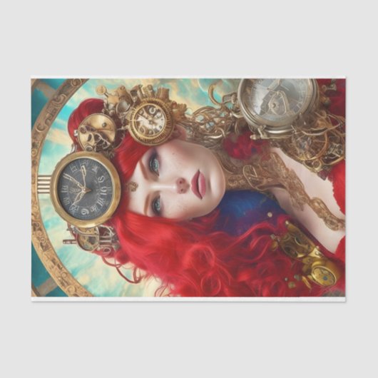 Modernes Steamputierpapier Seidenpapier (Vorderseite)