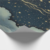 Modernes, sternes Nachtmuster Geschenkpapier (Ecke)