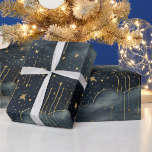 Modernes, sternes Nachtmuster Geschenkpapier