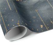 Modernes, sternes Nachtmuster Geschenkpapier (Rolleneckpunkt)