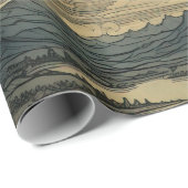 Modernes, sternes Nachtmuster Geschenkpapier (Rolleneckpunkt)