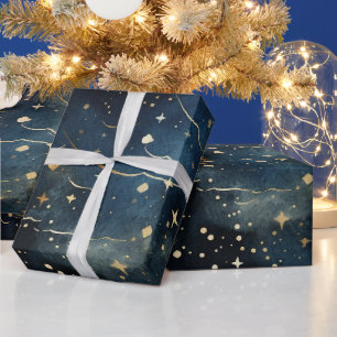 Modernes, sternes Nachtmuster Geschenkpapier