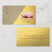 Modernes Stilgold, Marmor, geometrisch, Lotus Visitenkarte (Vorne/Hinten)
