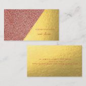 Modernes Stilgold, Roter Marmor, geometrisch Visitenkarte (Vorne/Hinten)