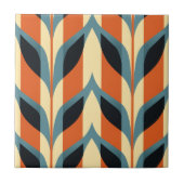 Modernes, stilisiertes geometrisches Muster Mitte  Fliese (Vorderseite)