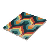 Modernes, stilisiertes geometrisches Muster Mitte  Fliese (Seite)