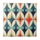 Modernes, stilisiertes geometrisches Muster Mitte Fliese (Vorderseite)