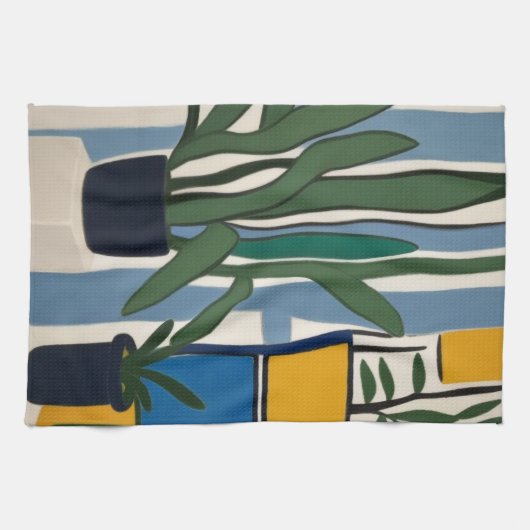 Modernes Stillleben des Mittelalters Geschirrtuch (Horizontal)