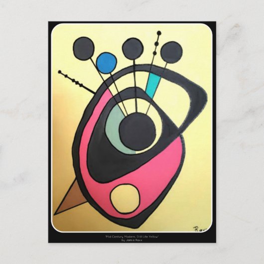 "Modernes Stillleben gelb" aus dem Mittelalter Postkarte (Vorderseite)