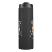 Modernes Stilmittel aus Schwarz und Gold 60. Thermosbecher (Vorderseite)