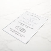 Modernes stilvolles 60. Hochzeitsszenario-Party Folieneinladung (Gedreht)