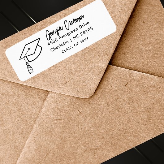 Modernes, stilvolles Abschluss-Rücksendesiegel