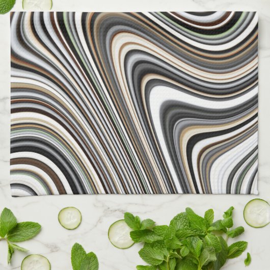 Modernes, stilvolles, Abstraktes Muster Geschirrtuch (Gefaltet)