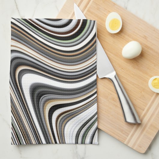Modernes, stilvolles, Abstraktes Muster Geschirrtuch (Viertel Falte)