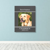 Modernes, stilvolles Add-on Foto Pet Memorial Post Leinwanddruck (Insitu (Holzboden))