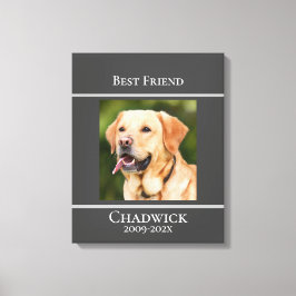 Modernes, stilvolles Add-on Foto Pet Memorial Post Leinwanddruck
