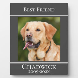 Modernes, stilvolles Add-On für Foto-Pet-Memorial Fotoplatte