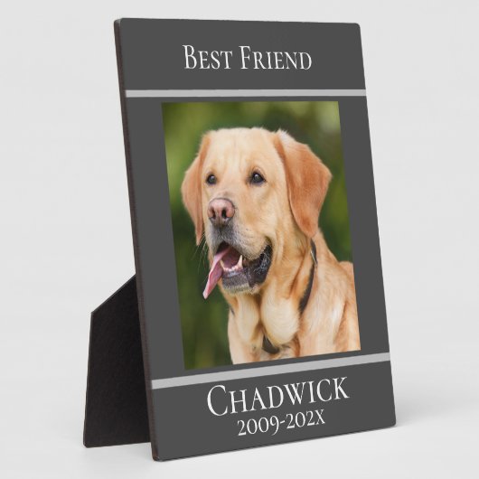 Modernes, stilvolles Add-On für Foto-Pet-Memorial Fotoplatte (Seite)