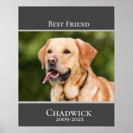 Modernes, stilvolles Add-On für Foto-Pet-Memorial Poster