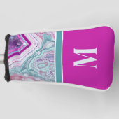 Modernes, stilvolles Anfangsmonogramm Golf Headcover (Vorderseite)