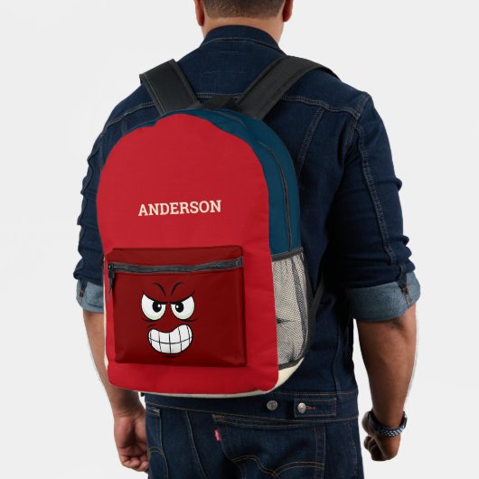 Modernes, stilvolles, angry Face Bedruckter Rucksack (Insitu (Modell))
