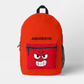 Modernes, stilvolles, angry Face Bedruckter Rucksack (Vorderseite)
