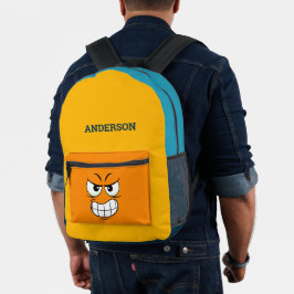 Modernes, stilvolles, angry Face Bedruckter Rucksack
