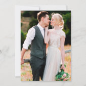 Modernes, stilvolles Arch Coral Foto Wedding Einladung (Rückseite)