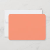 Modernes, stilvolles Arch Wedding Coral RSVP Karte (Rückseite)