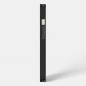 Modernes, stilvolles Bee Black Monogram iPhone Hülle (Linke Seite)