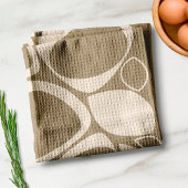 Modernes, stilvolles Beige Cream Abstraktes Muster Geschirrtuch