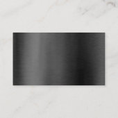 Modernes stilvolles berufliches schwarzes graues visitenkarte (Rückseite)