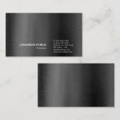 Modernes stilvolles berufliches schwarzes graues visitenkarte (Vorne/Hinten)
