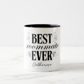 Modernes, stilvolles Best Roommate Personalisiert Zweifarbige Tasse (Mittel)