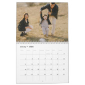Modernes, stilvolles Black Gold Foto Monogram Kalender (Jan 2026)