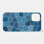 Modernes, stilvolles blaues Muster Case-Mate iPhone Hülle (Rückseite (Horizontal))