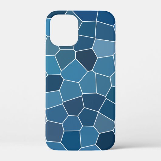 Modernes, stilvolles blaues Muster Case-Mate iPhone Hülle (Rückseite)