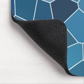 Modernes, stilvolles blaues Muster Mousepad (Ecke)
