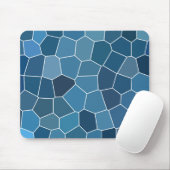 Modernes, stilvolles blaues Muster Mousepad (Mit Mouse)